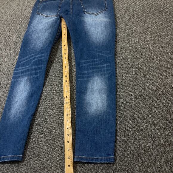 GINGTTO Mens Jeans Size 32x28 Skinny Fit Stretch Pants 32 28 Blue Denim - Picture 9 of 13